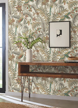 Heronwood Sedona by Antonina Vella Richly Illustrated Tropical Bird and Botanical Non-Woven Wallpaper Artifacts Collection - AB3105