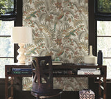 Heronwood Sedona by Antonina Vella Richly Illustrated Tropical Bird and Botanical Non-Woven Wallpaper Artifacts Collection - AB3105