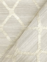 Tonga Putty by Antonina Vella Trellis & Lattice Grasscloth Wallpaper – AB3122