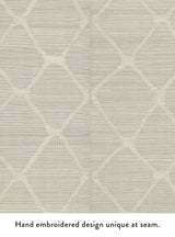 Tonga Putty by Antonina Vella Trellis & Lattice Grasscloth Wallpaper – AB3122
