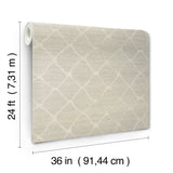 Tonga Putty by Antonina Vella Trellis & Lattice Grasscloth Wallpaper – AB3122