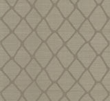 Tonga Taupe grasscloth trellis wallpaper AB3123 by Antonina Vella