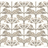 Tracery Blooms White Wallpaper with Arts & Crafts Floral Pattern - York AC9114