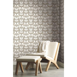 Tracery Blooms White Wallpaper with Arts & Crafts Floral Pattern - York AC9114