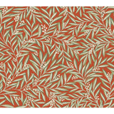 Rowan Rust Botanical Non Woven Wallpaper with Leaf and Berry Motif - York AC9131