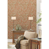 Rowan Rust Botanical Non Woven Wallpaper with Leaf and Berry Motif - York AC9131