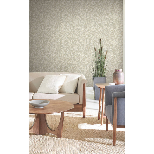 Rowan Neutral Botanical Non Woven Wallpaper with Leaf and Berry Motif - York AC9136
