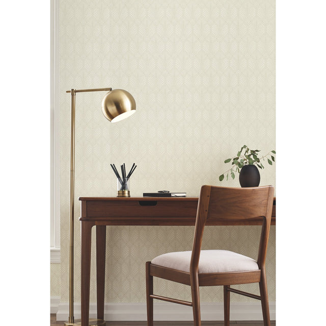 Craftsman Light Beige Geometric Non Woven Wallpaper - York AC9182