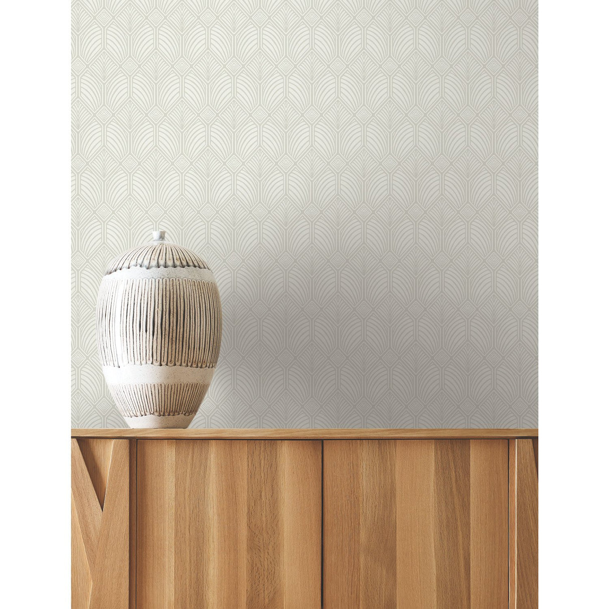 Craftsman Light Beige Geometric Non Woven Wallpaper - York AC9182