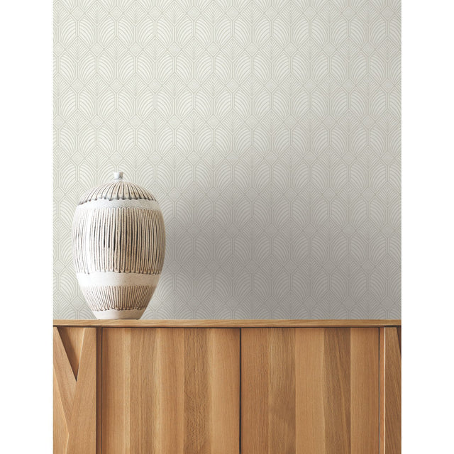 Craftsman Light Beige Geometric Non Woven Wallpaper - York AC9182