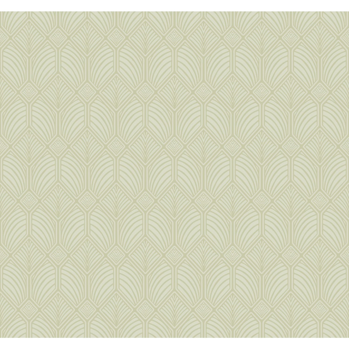 Craftsman Green Geometric Wallpaper with Arts & Crafts Motif - York AC9185