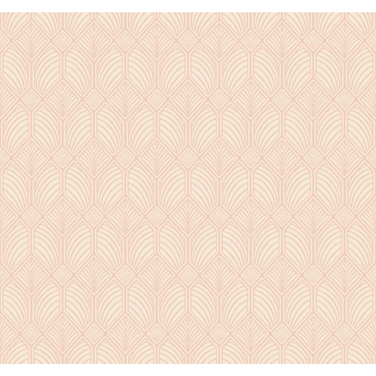 Craftsman Blush Geometric Wallpaper with Arts and Crafts Motif - York AC9186