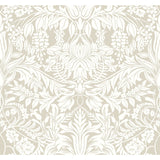 Lockwood Damask Beige Wallpaper with Botanical Damask Pattern - York AC9194