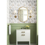 Canterbury Bells Neutral Wallpaper with Arts and Crafts Floral Motif - York AC9204