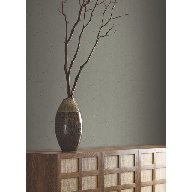 Burnished Patina Silver Wallpaper with Textured Metallic Patina - York AC9212