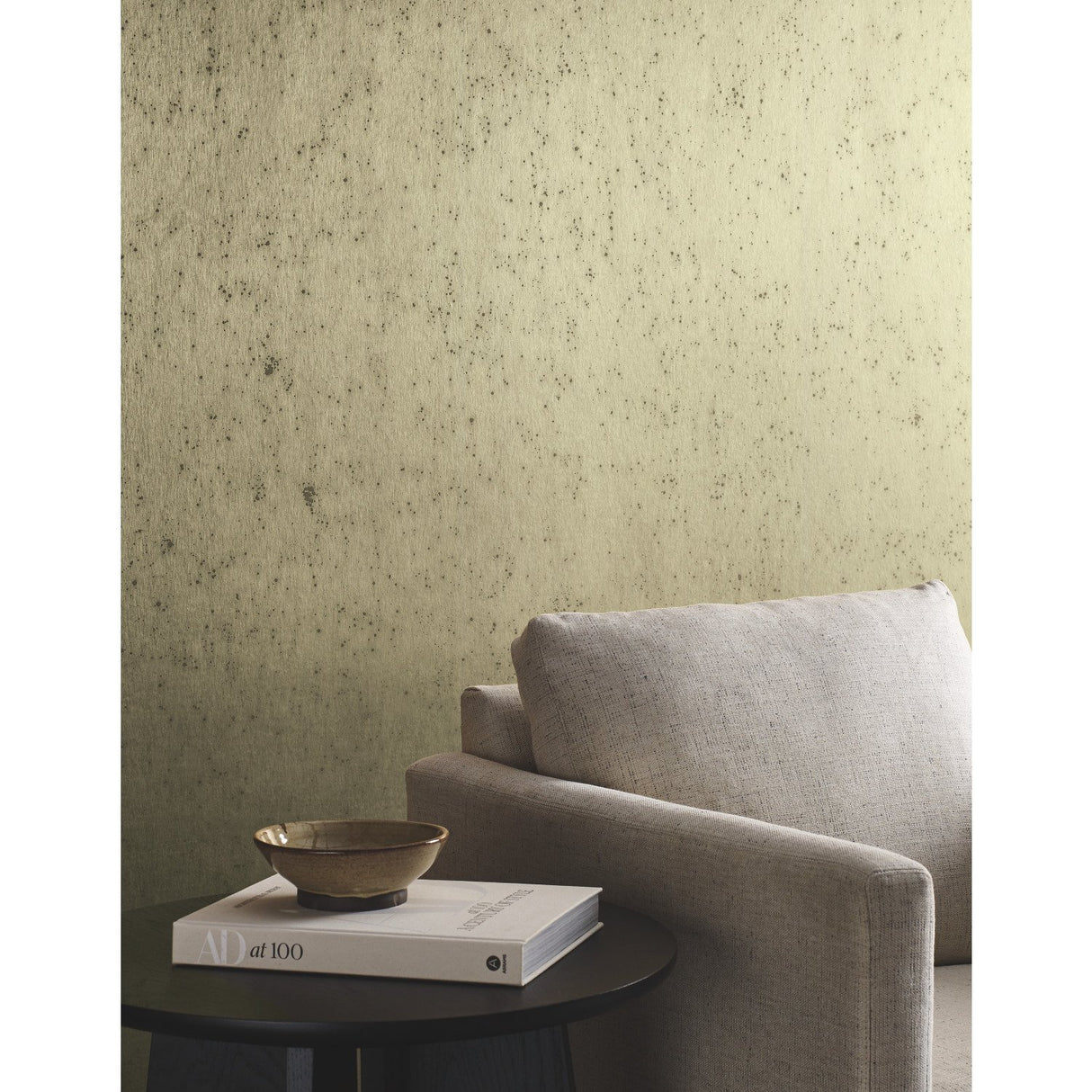 Burnished Patina Beige Wallpaper with Aged Metallic Texture - York AC9213
