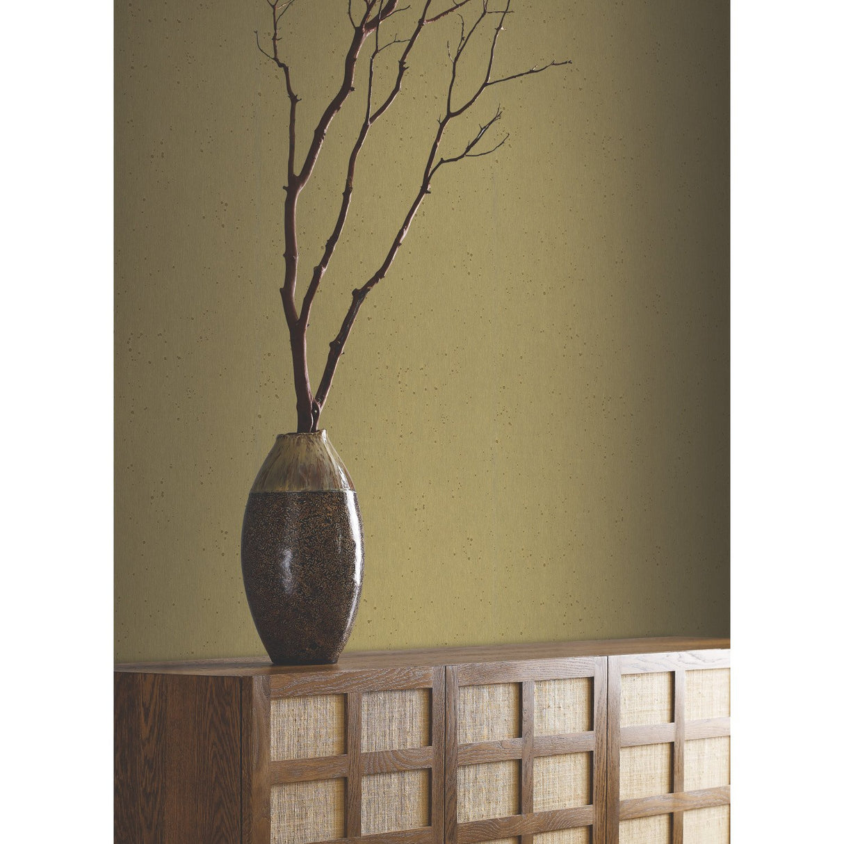 Burnished Patina Beige Metallic Wallpaper with Aged Metallic Texture - York AC9214