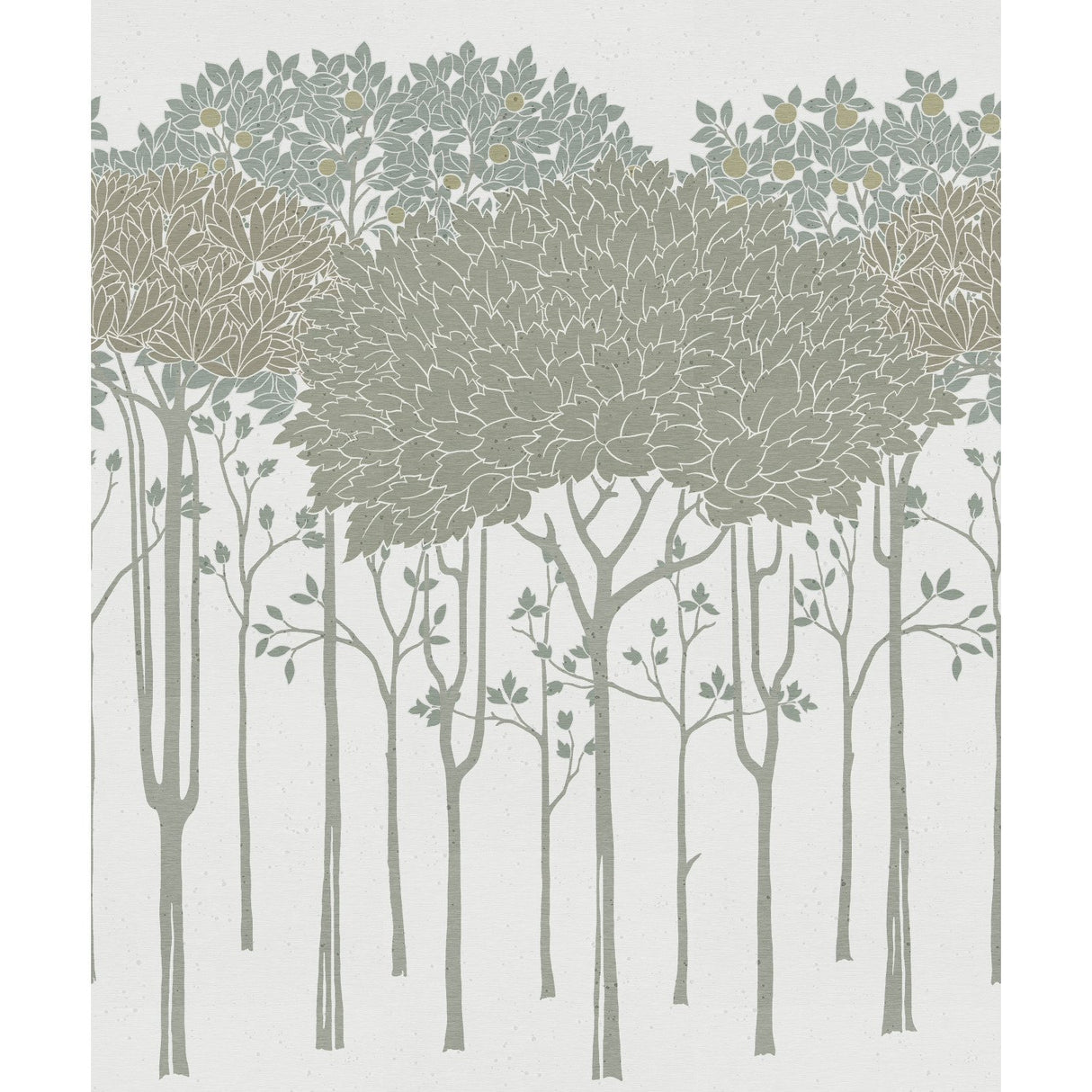 Oakwood Grove White Wallpaper with Arts and Crafts Botanical Scenic  York AC9221D
