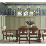 Oakwood Grove Black Wallpaper with Botanical Forest Motif - York AC9222D