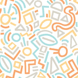 Doodle Abstract Multicolor Peel & Stick Wallpaper with Modern Geometric Graphics - NuWallpaper AES4790
