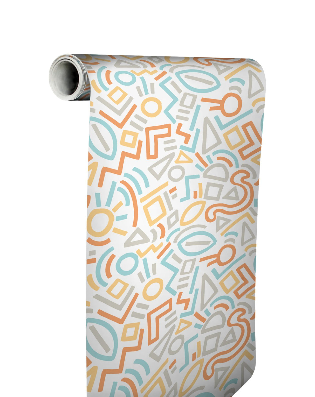 Doodle Abstract Multicolor Peel & Stick Wallpaper with Modern Geometric Graphics - NuWallpaper AES4790