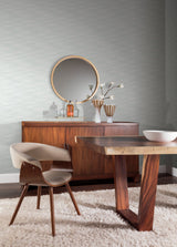 Kimono Green Wallpaper with Modern & Transitional Wave Pattern - York AF6568