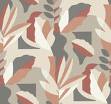 Papier Colle Brick Wallpaper with Abstract Botanical Motif - York AG2001