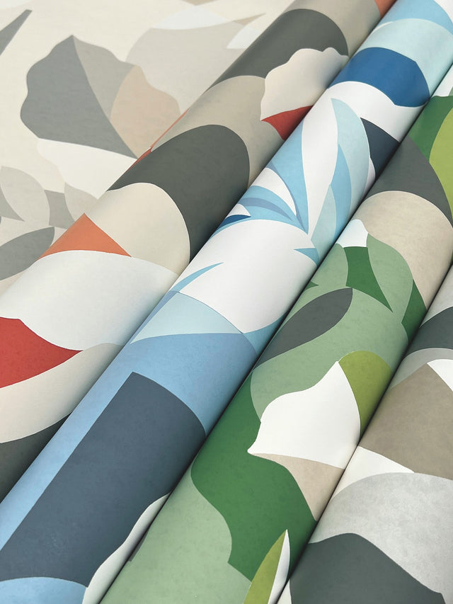 Papier Colle Brick Wallpaper with Abstract Botanical Motif - York AG2001