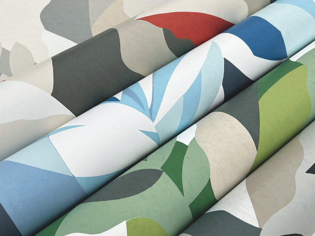 Papier Colle Brick Wallpaper with Abstract Botanical Motif - York AG2001