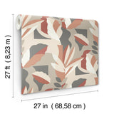 Papier Colle Brick Wallpaper with Abstract Botanical Motif - York AG2001