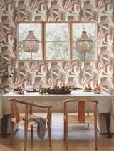 Papier Colle Brick Wallpaper with Abstract Botanical Motif - York AG2001
