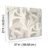 Papier Colle Neutral Wallpaper with Abstract Botanical Non Woven Design - York AG2002