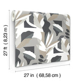 Papier Colle Black & White Wallpaper with Botanical Abstract Motif - York AG2003