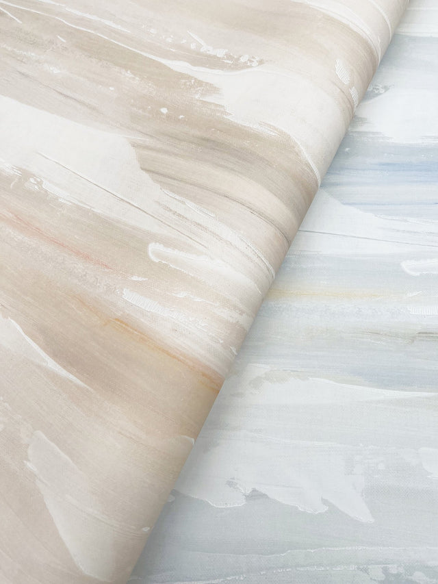 On The Horizon Clay Wallpaper Ombre Watercolor Stripe - York AG2011