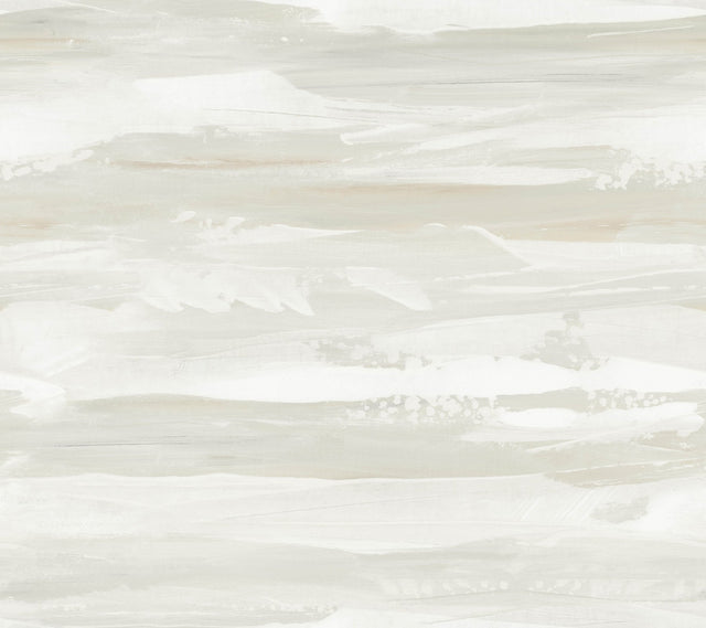 On The Horizon Neutral Wallpaper with Modern Stripes Textured Non Woven - York AG2012