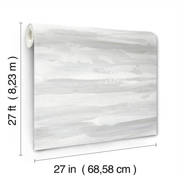 On The Horizon Grey & Slate Wallpaper with Modern Stripes Textured Non Woven - York AG2013