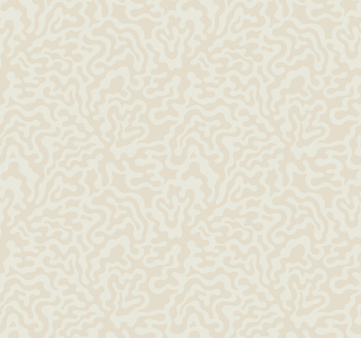 Nebulous Cloud Almond & Metallic Wallpaper with Modern Geometric Motif - York AG2021