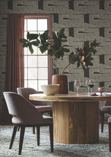 Zulu Thread Black & Gold Metallic Bohemian Wallpaper - York AG2032