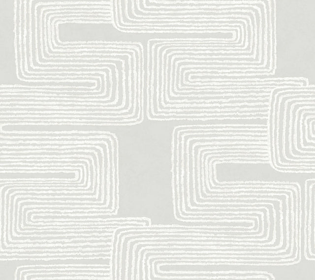 Zulu Thread Dove & Pearl Wallpaper with Pearl Effect Bohemian Abstract - York AG2035