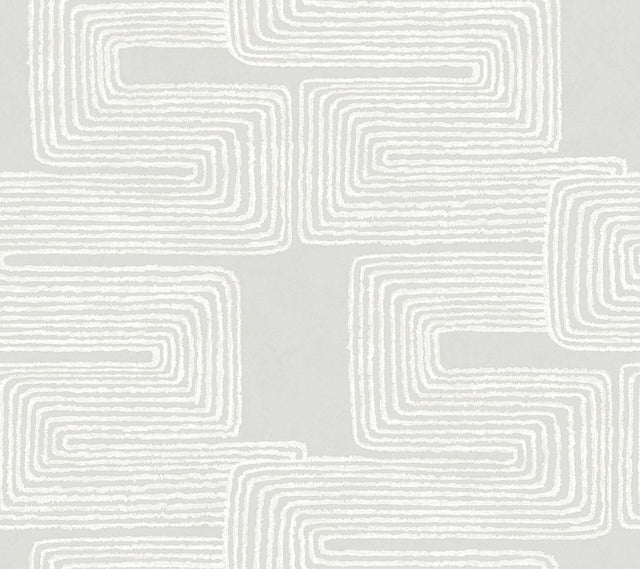Zulu Thread Dove & Pearl Wallpaper with Pearl Effect Bohemian Abstract - York AG2035SAM