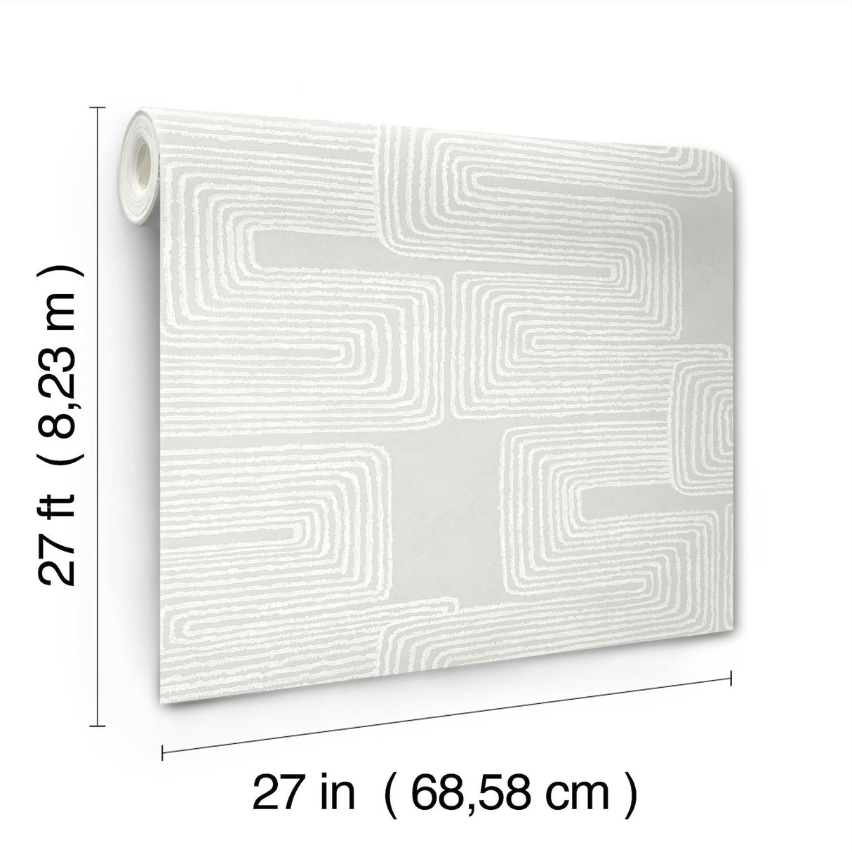 Zulu Thread Dove & Pearl Wallpaper with Pearl Effect Bohemian Abstract - York AG2035