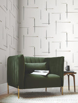 Gilded Sumi-E Black & Gold Wallpaper with Metallic Abstract Brushstroke Pattern, Modern - York AG2041