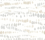 Dewdrops Neutral Wallpaper with Bohemian Modern Abstract Pattern - York AG2048