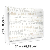 Dewdrops Neutral Wallpaper with Bohemian Modern Abstract Pattern - York AG2048