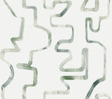 Abstract Aura Green & Grey Wallpaper with Modern Geometric Watercolor Pattern - York AG2051SAM