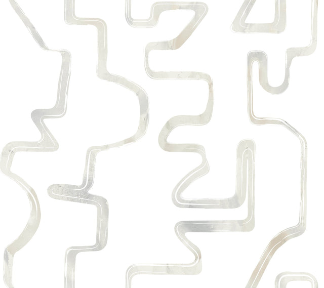 Abstract Aura Neutral Wallpaper with Modern Geometric Pattern - York AG2053