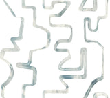 Abstract Aura Blue Smoke Wallpaper with Modern Geometric Watercolor Lines - York AG2055