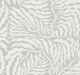 Fern Fronds Grey & White Wallpaper with Modern Botanical Pattern - York AG2064