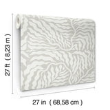 Fern Fronds Grey & White Wallpaper with Modern Botanical Pattern - York AG2064