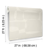 Block Caramel & Cream Wallpaper with Retro Geometric Pattern - York AG2071